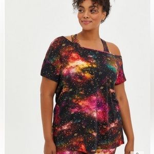 Torrid 0x Performance Jersey Off-Shoulder Short Sleeve Active Tee NWT